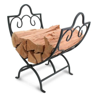 Country Scroll Wood Holder Black