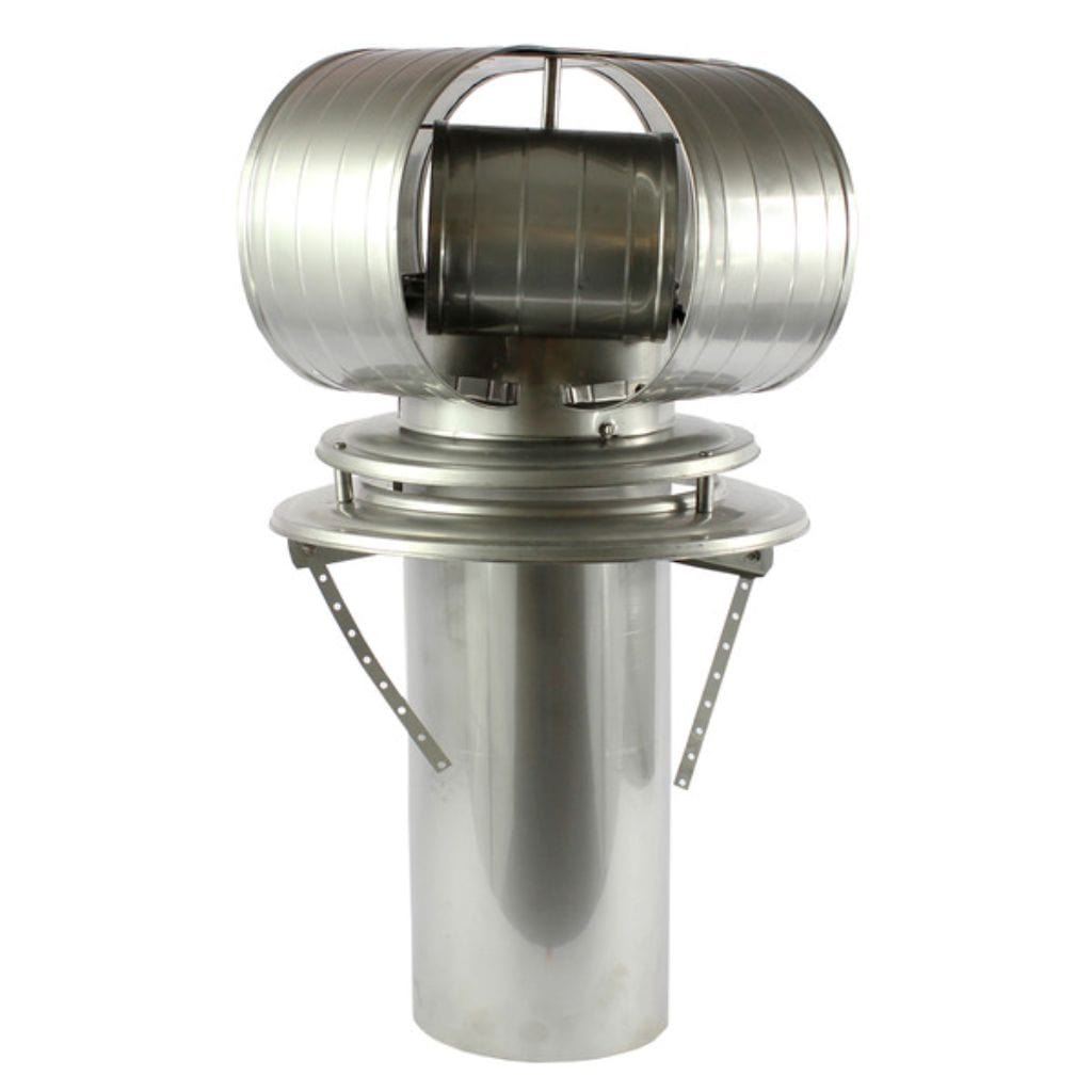 ICP Vacu-Stack Air Cooled Tallboy 16" Lid 10" Inner Diameter Stainless Steel Wind Chimney Cap