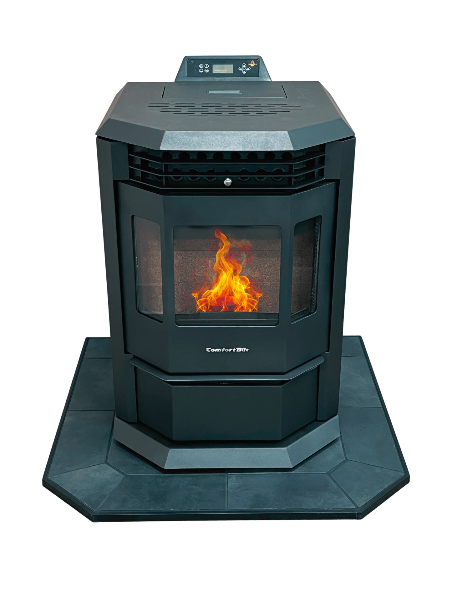 COMBO DEAL- HP22 PELLET STOVE WITH 36'' BLACK COPPER HEARTH PAD